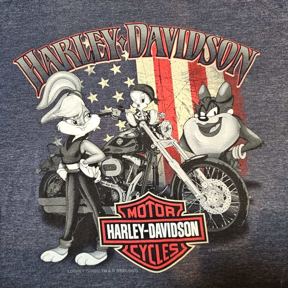Harley Davidson Luney Tunes T-shirt - Picture 2 of 5